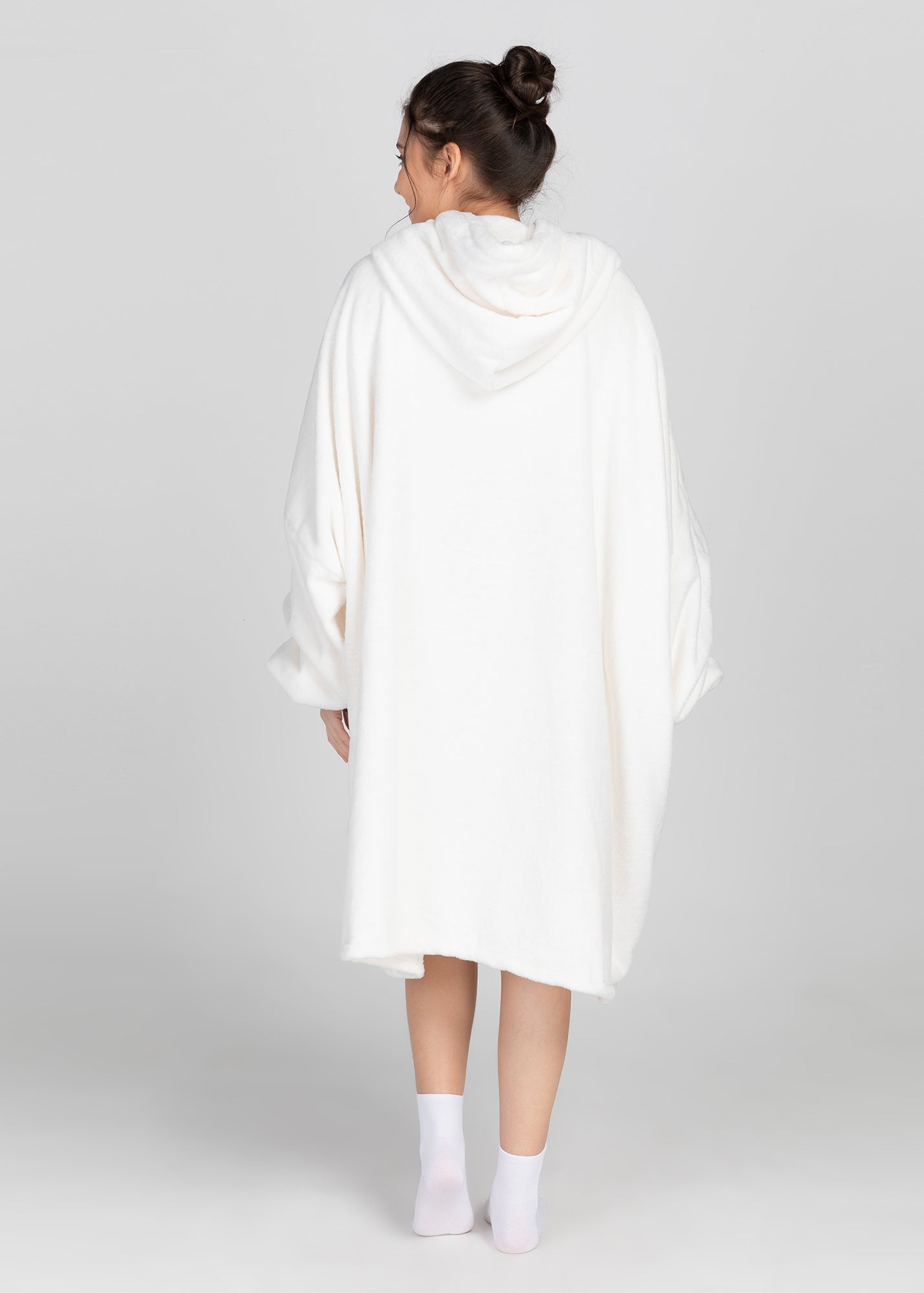 White Luxe - extra thick - The Cloudie Co. ultra soft cosy comfy Giant Wearable Blanket hoodie Unisex home or travel blanket hoodie travel blanket sofa blanket with sleeves hoodie blanket