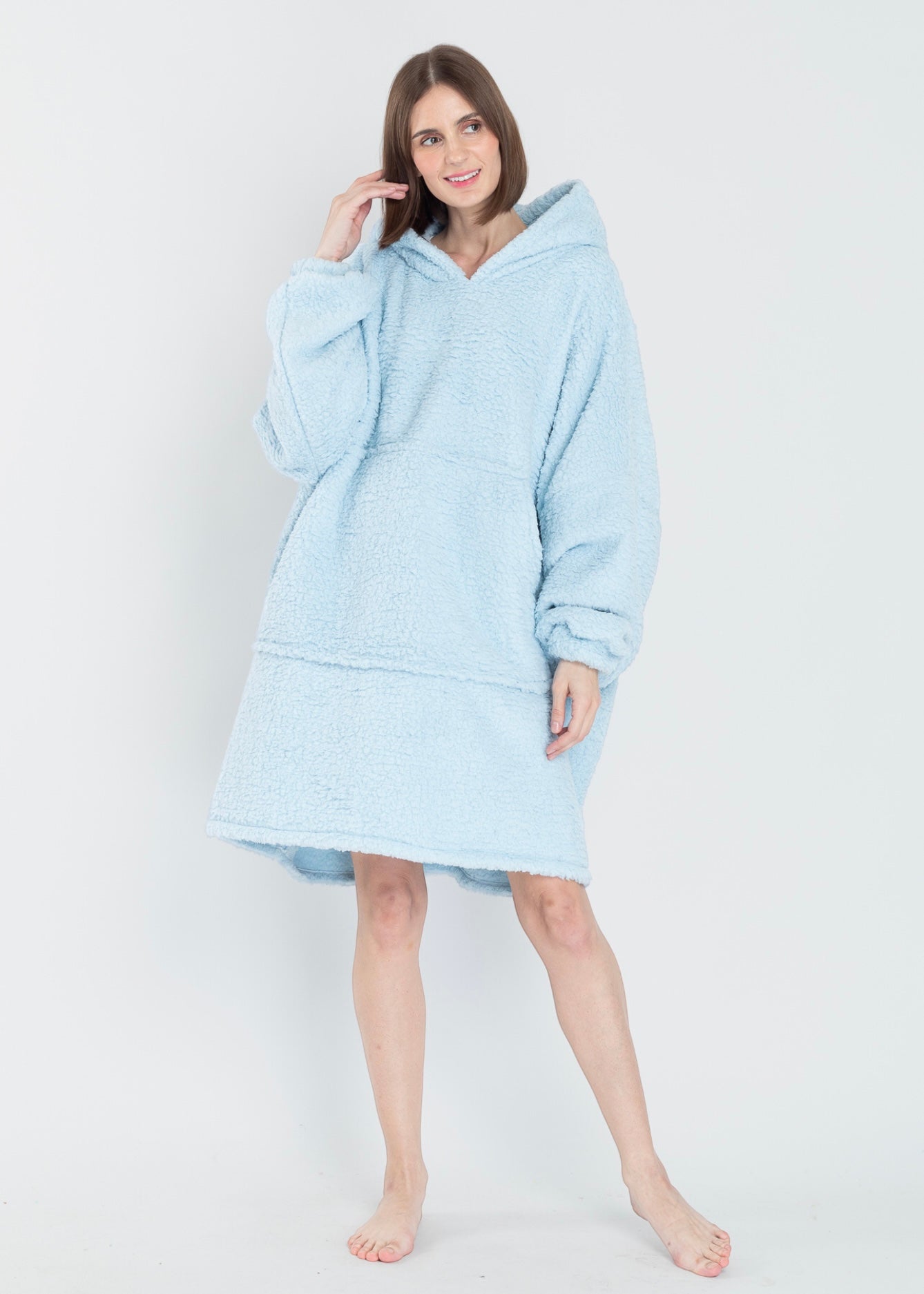 Bubble Gum Blue Cloudie® Original - The Cloudie Co. ultra soft cosy comfy Giant Wearable Blanket hoodie Unisex home or travel blanket hoodie travel blanket sofa blanket with sleeves hoodie blanket