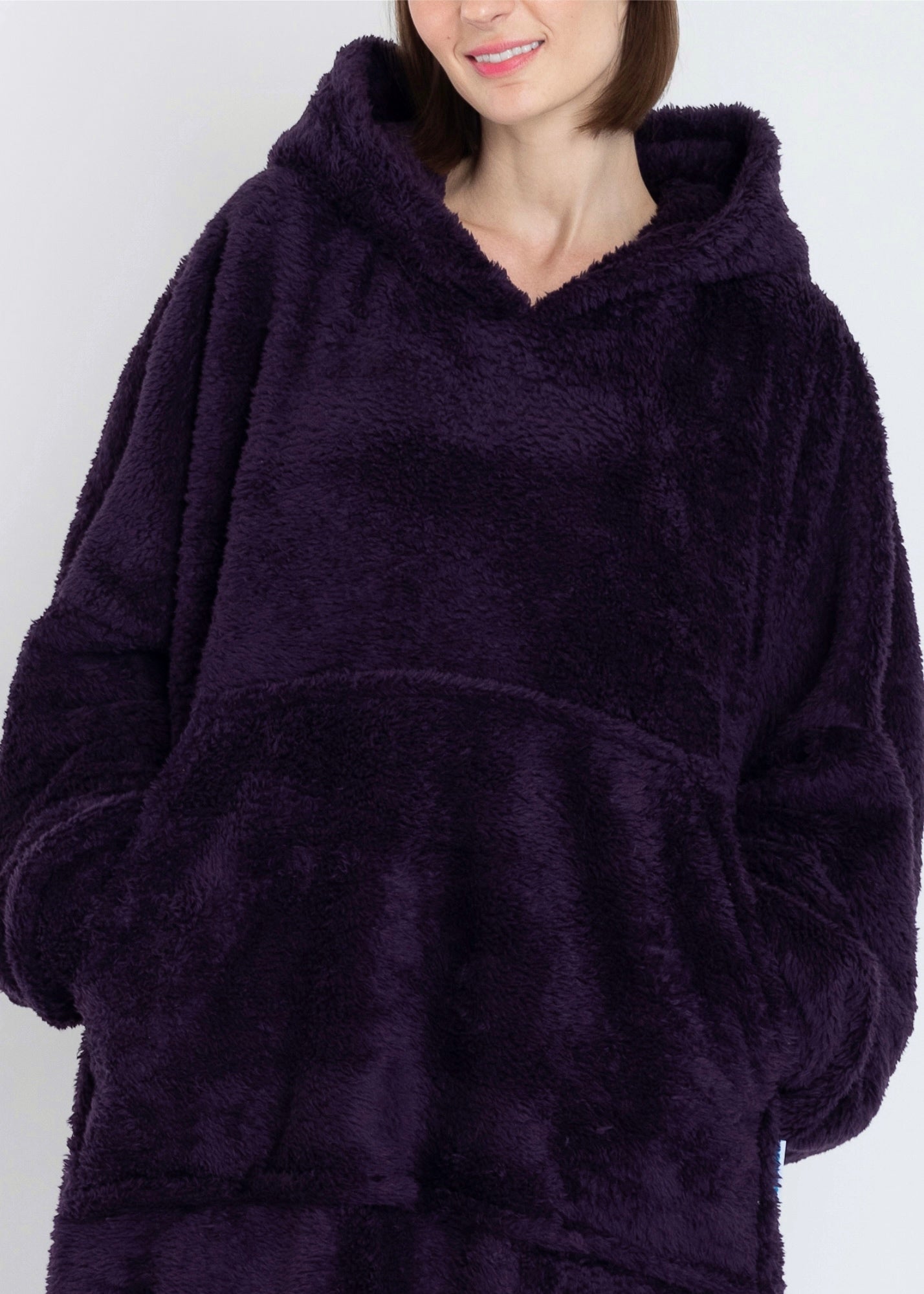 Wine Purple Cloudie® Luxe - The Cloudie Co. ultra soft cosy comfy Giant Wearable Blanket hoodie Unisex home or travel blanket hoodie travel blanket sofa blanket with sleeves hoodie blanket